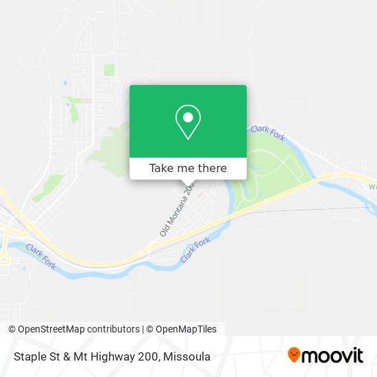 Staple St & Mt Highway 200 map