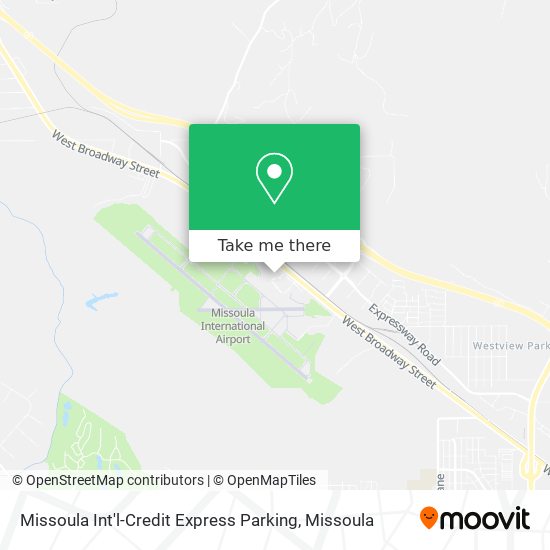 Missoula Int'l-Credit Express Parking map
