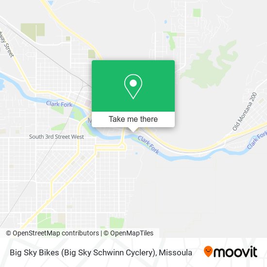 Mapa de Big Sky Bikes (Big Sky Schwinn Cyclery)