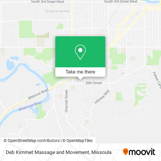 Deb Kimmet Massage and Movement map