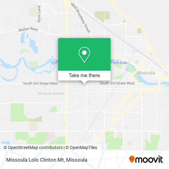 Missoula Lolo Clinton Mt map