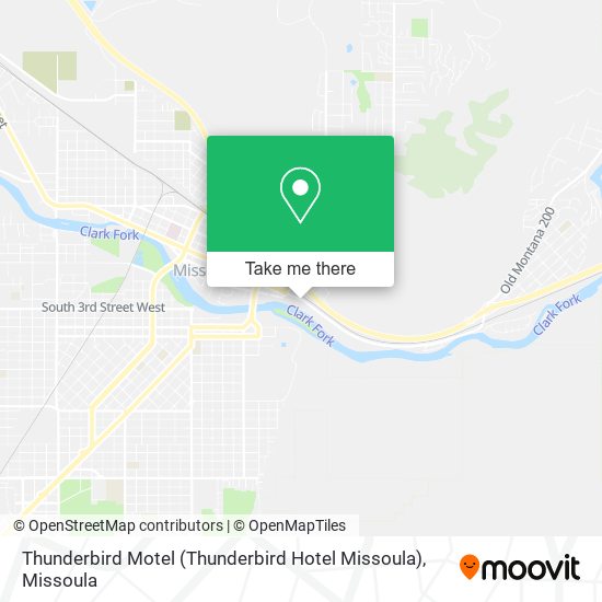 Mapa de Thunderbird Motel (Thunderbird Hotel Missoula)