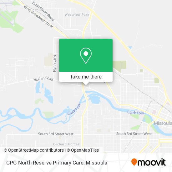 CPG North Reserve Primary Care map