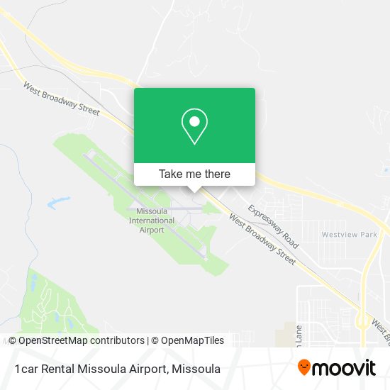 1car Rental Missoula Airport map