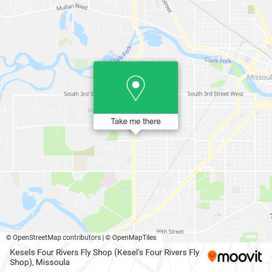 Mapa de Kesels Four Rivers Fly Shop (Kesel's Four Rivers Fly Shop)