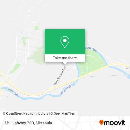 Mt Highway 200 map