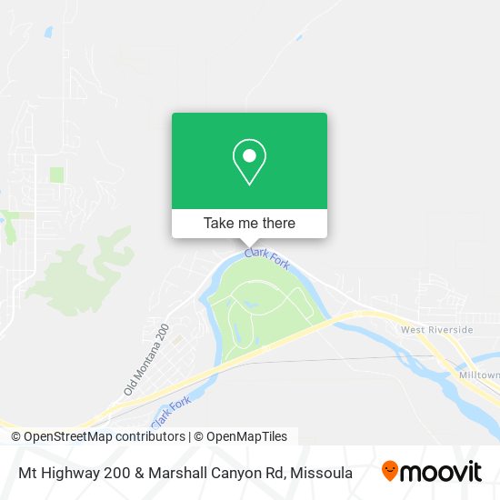 Mt Highway 200 & Marshall Canyon Rd map