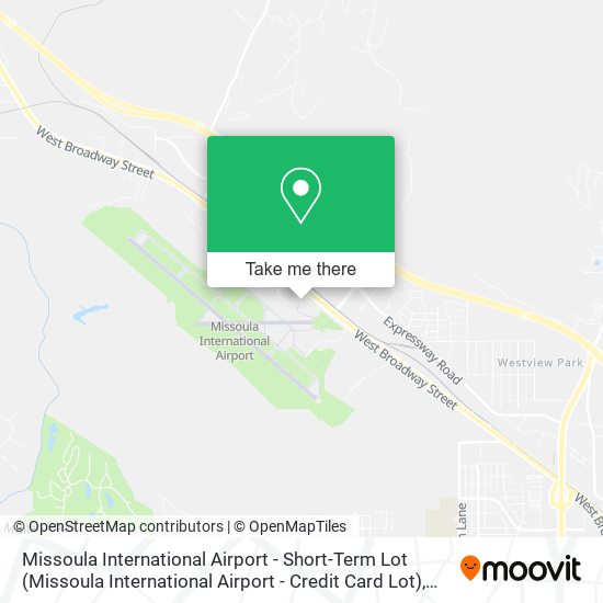 Mapa de Missoula International Airport - Short-Term Lot (Missoula International Airport - Credit Card Lot)