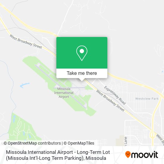 Mapa de Missoula International Airport - Long-Term Lot (Missoula Int'l-Long Term Parking)