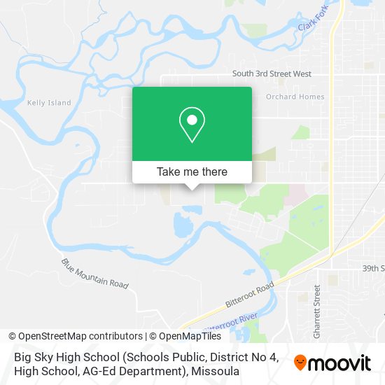 Big Sky High School (Schools Public, District No 4, High School, AG-Ed Department) map