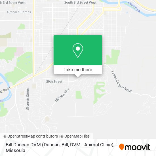 Mapa de Bill Duncan DVM (Duncan, Bill, DVM - Animal Clinic)