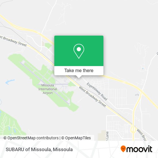 SUBARU of Missoula map