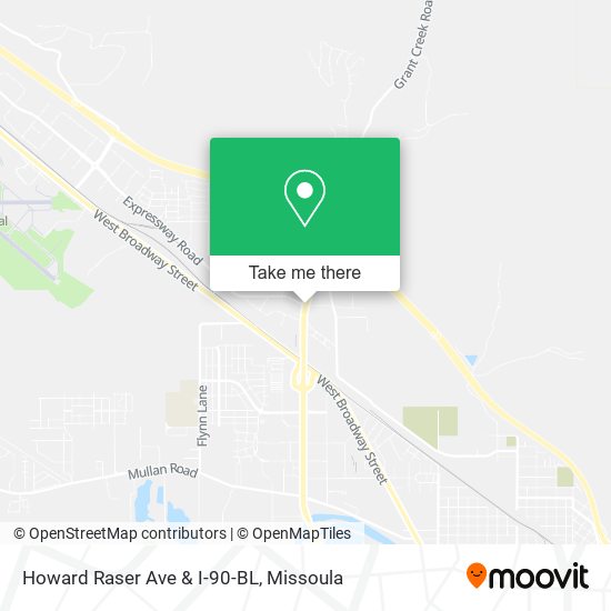 Howard Raser Ave & I-90-BL map