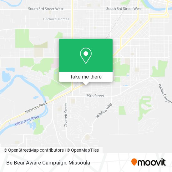 Be Bear Aware Campaign map