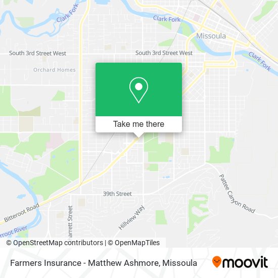 Farmers Insurance - Matthew Ashmore map