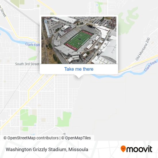 Mapa de Washington Grizzly Stadium