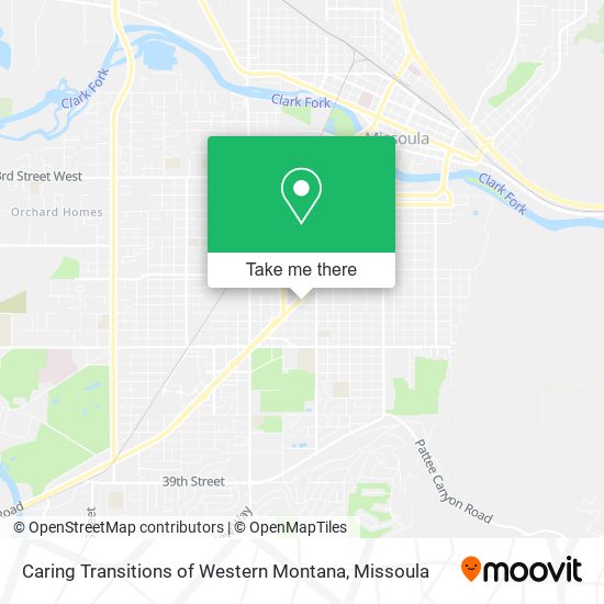 Caring Transitions of Western Montana map