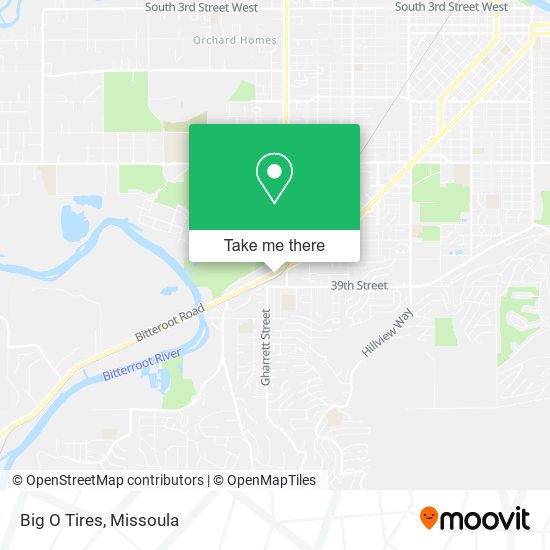 Big O Tires map