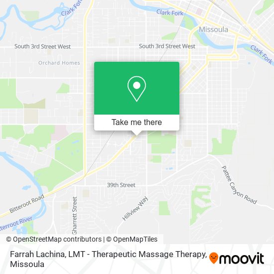 Farrah Lachina, LMT - Therapeutic Massage Therapy map