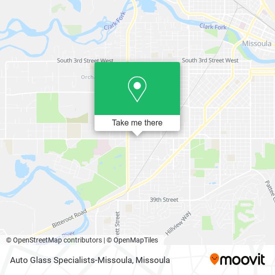 Auto Glass Specialists-Missoula map