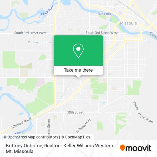 Brittney Osborne, Realtor - Keller Willams Western Mt map
