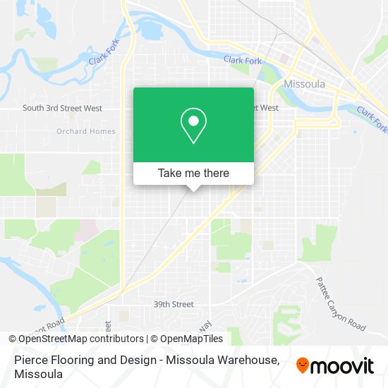 Pierce Flooring and Design - Missoula Warehouse map