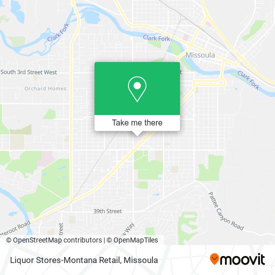 Liquor Stores-Montana Retail map
