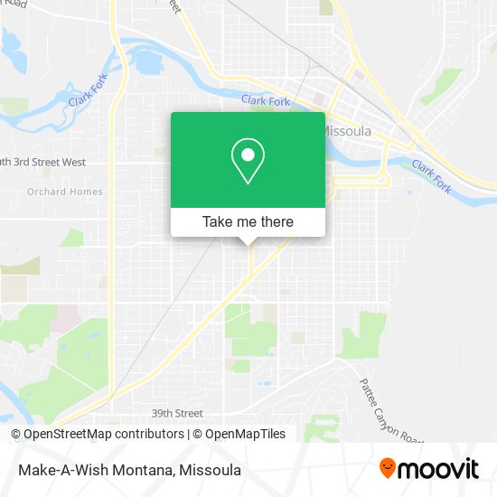 Mapa de Make-A-Wish Montana