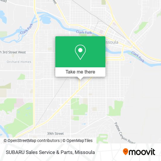 Mapa de SUBARU Sales Service & Parts