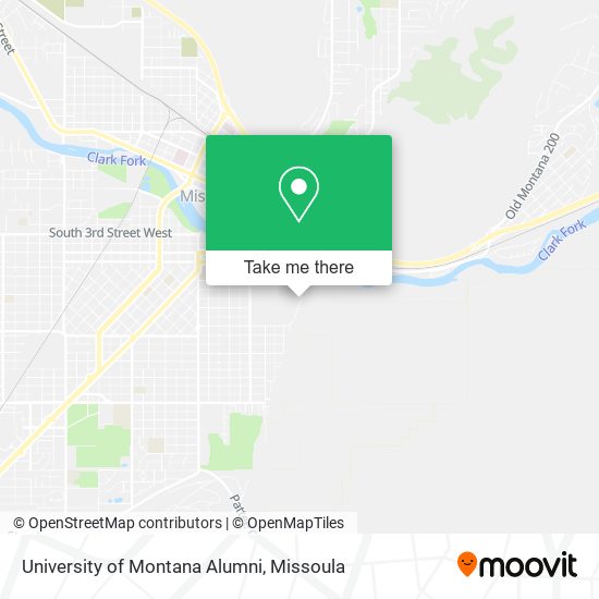 University of Montana Alumni map