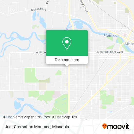 Mapa de Just Cremation Montana