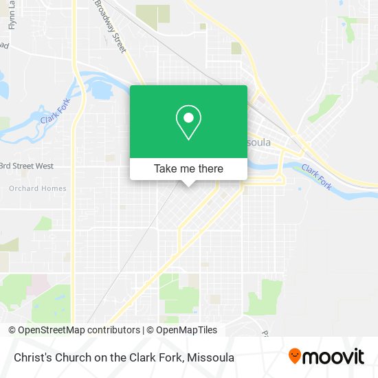 Christ's Church on the Clark Fork map