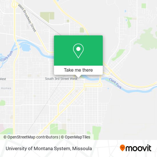 University of Montana System map