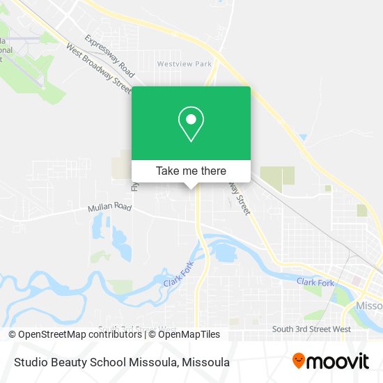 Studio Beauty School Missoula map