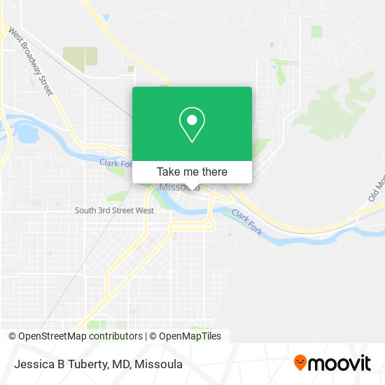 Jessica B Tuberty, MD map