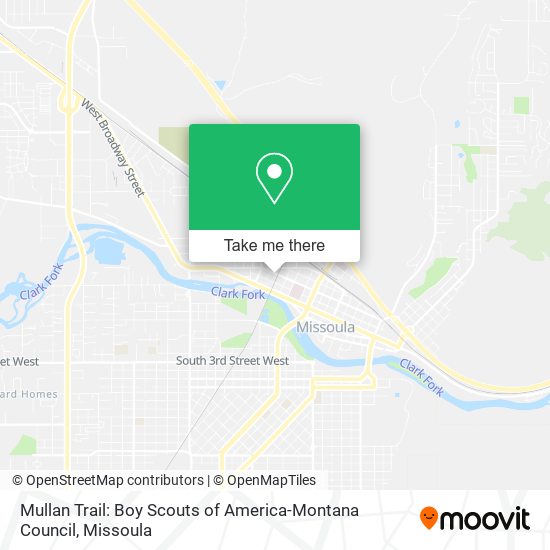 Mullan Trail: Boy Scouts of America-Montana Council map
