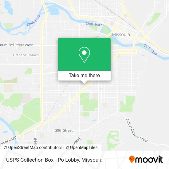 Mapa de USPS Collection Box - Po Lobby
