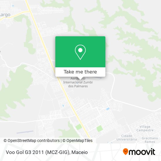 Voo Gol G3 2011 (MCZ-GIG) map