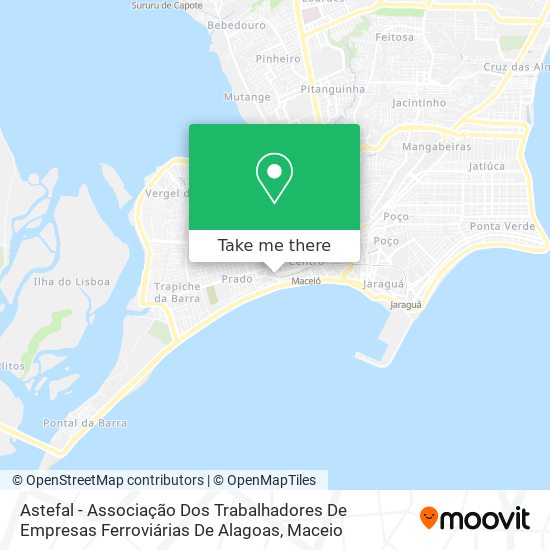 Astefal - Associação Dos Trabalhadores De Empresas Ferroviárias De Alagoas map