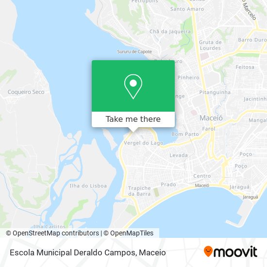 Mapa Escola Municipal Deraldo Campos