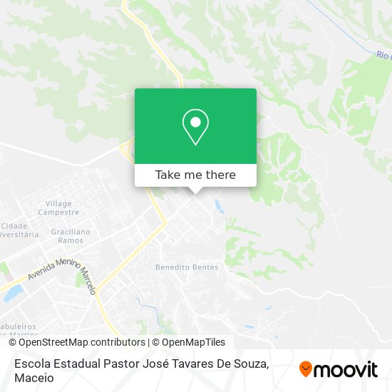 Mapa Escola Estadual Pastor José Tavares De Souza