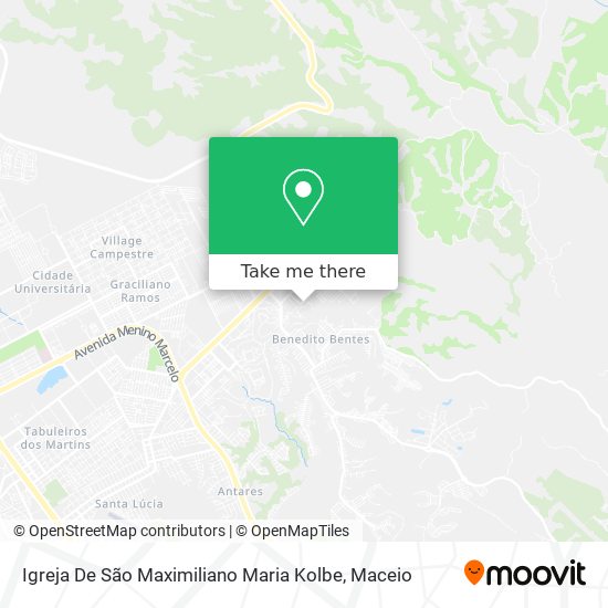 Mapa Igreja De São Maximiliano Maria Kolbe