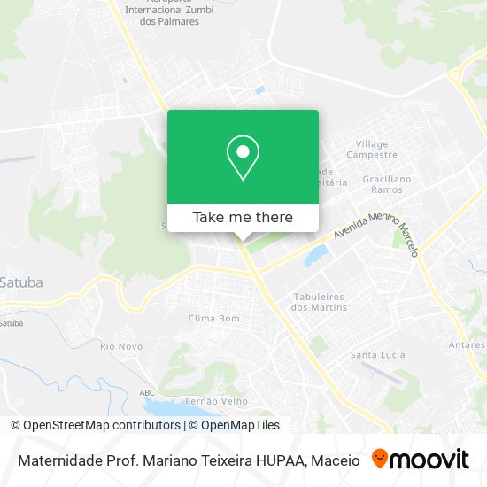 Mapa Maternidade Prof. Mariano Teixeira HUPAA