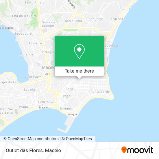 Outlet das Flores map