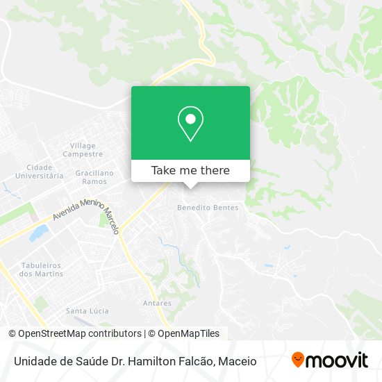 Mapa Unidade de Saúde Dr. Hamilton Falcão