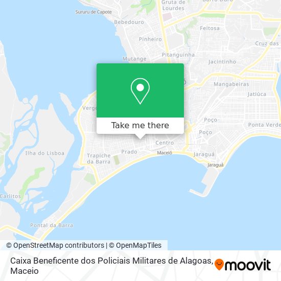 Caixa Beneficente dos Policiais Militares de Alagoas map