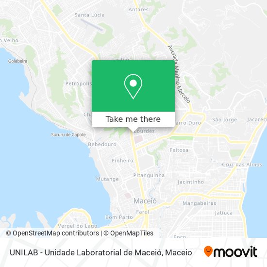 Mapa UNILAB - Unidade Laboratorial de Maceió