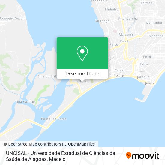 Mapa UNCISAL - Universidade Estadual de Ciências da Saúde de Alagoas