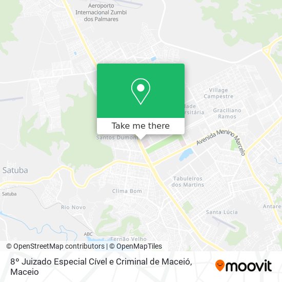 8º Juizado Especial Cível e Criminal de Maceió map