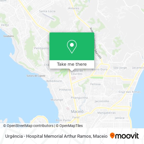 Urgência - Hospital Memorial Arthur Ramos map